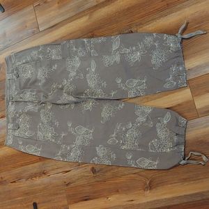 Sigrid Olsen Floral Capri Cropped Pants - Sz. 14P